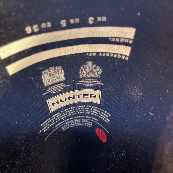 Navy Blue Hunter Boots Size 5 - Picture 4 of 4